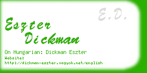 eszter dickman business card